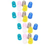 TOGEVAL 50pcs Silicone Finger Guards Guitar Fingertip Protectors Mixed Colors for Guitarists and Beginners Finger Protector Pads Cover