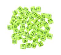 TOGEVAL 50pcs Unique Racing Pigeon Leg Rings Aluminium Plastic Bird Foot Bands Numbered Identification for Homing Pigeons Supply