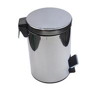 TOGEVAL 5l Stainless Steel Step-on Trash Can Waste Bin with Anti-fingerprint Surface for Home Kitchen Bathroom Use