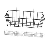 TOGEVAL 5pcs Black Cast Iron Rabbit Hay Feeder Rack for Cage Metal Bunny Food Holder Hay Basket with Hanging Design Easy Installation and Space-saving Animal Accessory