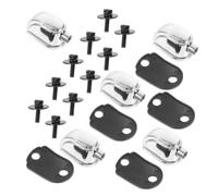 TOGEVAL 5pcs Black Metal Drum Claw Hooks Snare Drum Parts Lightweight Sturdy Clamp Percussion Accessories for Set Supplies and Marching Band Random Color