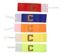 TOGEVAL 5pcs Captain Armband Junior Football Arm Pads Youth Versatile Soccer Flexible Match Team Leaders Armbands Captains Band Football Arm Tape Sleeve Adjustable Nylon