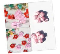 TOGEVAL 5PCS Cherry Blossom Pet Bell Collar Accessories Small Pink Pendant Cute Floral Design for Dogs Cats Mobile Phone Bag Charm and Comfortable