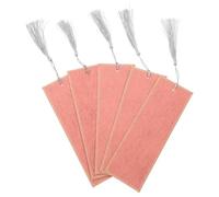 TOGEVAL 5pcs Chinese Style Bookmarks Cardstock Paper with Tassels Red Creative Traditional Culture DIY Bookmark for Work and Study, Comfortable Feel and Reliable Durability