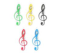 TOGEVAL 5pcs Colored Plastic Music Score Holder Clips Sheet Music Page Clamps for Students and Musicians Assorted Black Red Yellow Blue Green Suitable for Books and Stands