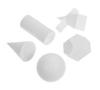 TOGEVAL 5pcs Compact Resin Geometric Model for Sketch Practice Simulated Gypsum Statues for Drawing Prop Math Geometry Teaching Shapes for Artists and Students