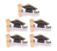 TOGEVAL 5pcs Doctoral Cap Graduation Brooch Commemorative Lapel Pin Enamel Pins for Jackets Scarves Bags Celebrating Graduate Achievements Party Favors for Preschool Primary School