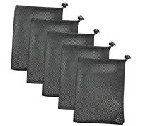 TOGEVAL 5Pcs Durable Drawstring Mesh Storage Bag for Golf Balls Baseballs Tennis Balls Multi Function Organizers Space Saving Design and Travel
