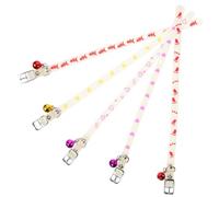 TOGEVAL 5pcs Glow Dark Pet Collars Cute Cat Kitten Dog Neckbands Decorative Heart Fishbone Paw Patterns for Night Safety Outdoor Use Random Color