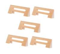 TOGEVAL 5pcs Handmade Bamboo Sanxian Bridge for Chinese Folk Music Aged Bamboo Construction for Durability Noise Control and Enhanced Resonance Traditional Three String Instruments