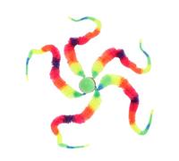 TOGEVAL 5pcs Interactive Cat Balls for Indoor Cats Rainbow Design with Elastic Chase Balls Promotes Exercise and Playfulness to Keep Pets Active and Healthy