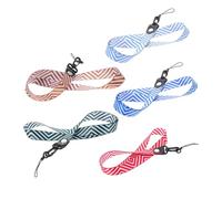 TOGEVAL 5pcs Lanyards for Keys and Work Cards with Hanging Ropes Lightweight Id Card Holder Straps in Bright Colors Secure Phone and Badge Holders for Office and Daily Use Random Color