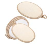 TOGEVAL 5pcs Natural Loofah Exfoliating Shower Body Sponges Gentle Egyptian Bath Scrub Pads for Full Body Cleaning and Daily Spa Skin Refresh