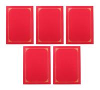 TOGEVAL 5pcs Paper Certificate Covers Red Diploma Document Holders Lightweight Portable Folder for Awards and Invitations Home Office Use