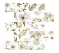 TOGEVAL 5pcs Pet Floral Bookmarks Set with Real Daisy, Peach Blossom, Dandelion Designs - Botanical Plant Book Accessories for Students, Teachers, and Classroom Rewards