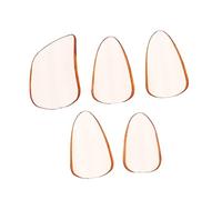 TOGEVAL 5pcs Pipa Nails Finger Nail Protectors Pipa Accessories PC Material round Edge Orange Easy to Clean Protect Your for Playing Lute