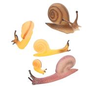 TOGEVAL 5pcs Realistic Snail Figure Model for Garden Decor Educational with Vivid Postures and Bright Colors Plastic Simulation Snail Figurines for Imaginative Play and Miniature Scene