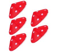 TOGEVAL 5pcs Red and White Spotted Mushroom Caps, Oversized Cosplay Party Hats for Christmas, New Year Festivals, Funny Fairy Tale Costume Accessories