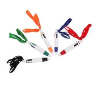 TOGEVAL 5pcs Retractable Ballpoint Pens with Neck Lanyard Multi-color Set (red, Green, Blue, Black, Orange) Portable Writing Pens for Office, School, and Party Favors