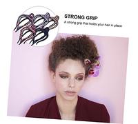 TOGEVAL 5Pcs Rhinestone Hair Side Clips for Women Resin Three Tooth Duckbill Barrettes Sparkling Hairpins Accessories Stylish Hair Grips for Daily Wear and Special Occasions Random Color