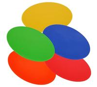TOGEVAL 5Pcs Soccer Training Discs for Football Agility and Speed Drills PVC Floor Markers with Smooth Rounded Edges Colorful Boundary Spot Markers for Sports Practice