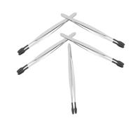 TOGEVAL 5pcs Stainless Steel Craft Tweezers with Dip Coating Flat Tip for Stable Grip Compact Multipurpose Tool for Stamp Collecting Coin Organizing and Eyelash Application