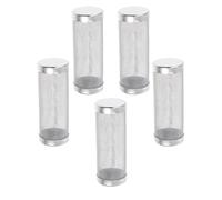 TOGEVAL 5PCS Stainless Steel Filter Cylinder Aquarium Intake Mesh Guard 16mm Diameter Fish Tank Shrimp Pre Filter Screen for Aquarium Protection