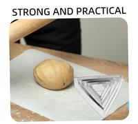 TOGEVAL 5pcs Stainless Steel Triangle Cake Ring for Baking Chiffon and Mousse Cakes Kitchen Baking Supplies Precision Pastry Molder for Professional Dessert Shapes