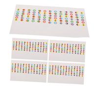 TOGEVAL 5pcs Transparent Guitar Fretboard Labels for Beginners Acoustic Bass Guitar Note Stickers Easy-apply Chords Tool for Ukulele and String Instruments Reusable Protective Decals