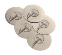 TOGEVAL 5pcs Transparent Self-Adhesive Wall Hooks Multipurpose Hanging Hooks for Kitchen Bathroom Dormitory Seamless Design for Doors Easy Installation and Removal