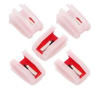 TOGEVAL 5pcs Vinyl Record Player Needle Stylus Replacement for Turntable Use Home Bar Cafe