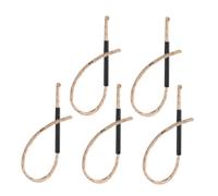 TOGEVAL 5Pcs Waxed Fire Starter Rope with Aluminum Sleeves Weather-resistant Flame Starting Cord for Outdoor Camping Hiking Bbq Survival and Adventure Activities