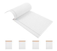 TOGEVAL 5pcs White Legal Pad Notebooks 203x280mm, Perforated 30-page College Ruled Writing Pads for Office, Home, Business Note Taking and Planning