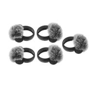 TOGEVAL 5Pcs Wireless Lapel Mic Windscreen Muff Lightweight Dustproof Windproof Microphone Cover with Magnetic Attachment for Noise Cancelling Outdoor Events Stage Use