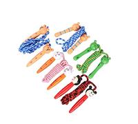 TOGEVAL 5Pcs Wooden Handle Skipping Rope Cartoon Jump Rope for Frog Little Man Bear Rabbit Designs Lightweight Exercise Equipment for Outdoor Fitness and Play