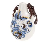 TOGEVAL 6-Hole Beginner Ocarina Portable Ceramic Ocarina Instrument Creative Retro Style Beautiful and Uniform Sound Not Easy to Wear for Wind Instrument Beginners