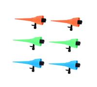 TOGEVAL 6 Pcs Adjustable Flow Plant Self Watering Spikes with Control Valve for Automatic Irrigation System Compatible with All Bottles Watering Supplies for Indoor and Outdoor Gardening