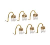 TOGEVAL 6 PCS Car Hanging Perfume Bottle Pendant Set, Glass Auto Aroma Diffuser Bottles Gold Caps, Decorative Car Accessories for Truck and Van Air Freshening