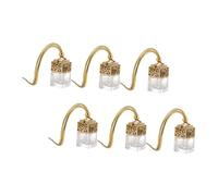 TOGEVAL 6 PCS Car Perfume Bottle Pendant Set, Glass Hanging Auto Aroma Diffuser Bottles Gold Caps, Car Accessories for Truck Van Decoration and Fragrance