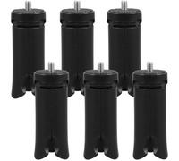 TOGEVAL 6 Pcs Mini Tripod Camera Mount Adapter Abs Plastic 1/4 Screw Diameter Compatible with Smartphones and Dslr Cameras Black for Filming