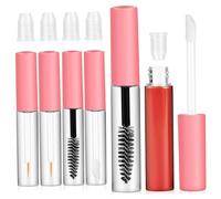 TOGEVAL 6 Pcs Refillable Mascara Tubes with Wands Transparent Empty Eyeliner and Lip Gloss Dispenser Bottles for Travel Daily Use and DIY Cosmetic Application