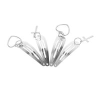 TOGEVAL 6 Pcs Silver Metal Hair Clips with Heart and Cross Pendant Snap Design, Not Fall off Easily, Embellishing Hair for Daily Wear and Celebrations, for Girls and Female Friends