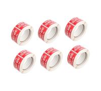 TOGEVAL 6 Rolls Adhesive Shipping Warning Stickers Small Packing Decals for Fragile Cargo Handling Self Adhesive Labels for Transport Caution Per