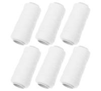 TOGEVAL 6 Rolls Facial Hair Removal Thread Cotton for Women, Epilator Threading Thread Spools for Face Hair Removal, Suitable for Eyebrow and Facial Threading, White Color