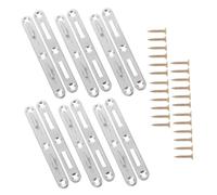 TOGEVAL 6 Sets Wood Bed Rail Connecting Fittings Bed Rail Brackets Fasteners Lightweight Smooth Surface Compatible with Various Hinge Connections for Stable Assembly
