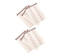 TOGEVAL 6 Sheets Temporary Eyebrow Stickers for Women Self-adhesive Thick Simulated Hair-like Brow Transfers Easy Peel-off Fake Eyebrows for Quick Grooming and Shaping