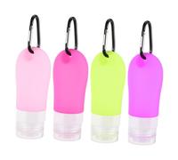 TOGEVAL 60ml Silicone Makeup Empty Bottles Set of 8 Lightweight Refillable Squeeze Dispenser Containers for Travel Toiletries, Portable and Sturdy with Assorted Colours Random Color