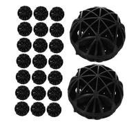 TOGEVAL 60pcs Bio Filter Balls Biological Aquarium and Media for Fish Tank Water Purification Reusable Hollow Sphere for Pool and Aquatic Ecosystem Filtration