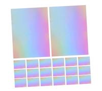 TOGEVAL 60pcs Holographic Cardstock Metallic Foil Paper Thick Reflective Mirror Sheets for Christmas Crafting Scrapbooking DIY Projects and Card Making Supplies