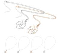TOGEVAL 6pcs Adjustable Crystal Cage Necklace with Metal Stone Holders Unique Link Chain Design for Women Jewellery Raw Crystal Pendant Collection for Outdoor and Daily Wear